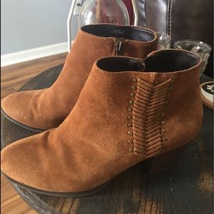 Franco Sarto Brown Suede Booties size 8